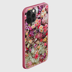 Чехол для iPhone 12 Pro Max Бутоны роз, цвет: 3D-малиновый — фото 2