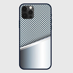 Чехол для iPhone 12 Pro Max Текстура объёмного металла, цвет: 3D-черный