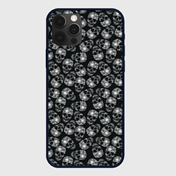 Чехол для iPhone 12 Pro Max Черепа со звёздами, цвет: 3D-черный