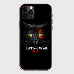 Чехол для iPhone 12 Pro Max Cat of war collab, цвет: 3D-светло-розовый