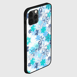Чехол для iPhone 12 Pro Max Снежные узоры, цвет: 3D-черный — фото 2