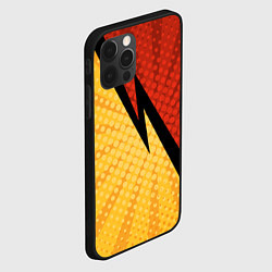 Чехол для iPhone 12 Pro Max Желтая красная молния, цвет: 3D-черный — фото 2