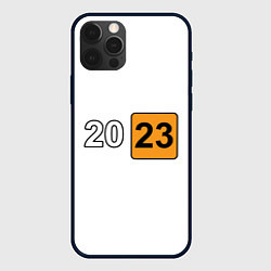 Чехол для iPhone 12 Pro Max Логотип 2023, цвет: 3D-черный