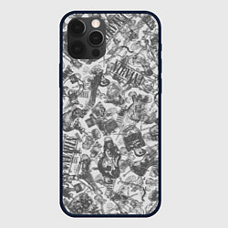 Чехол для iPhone 12 Pro Max Nirvana style light, цвет: 3D-черный