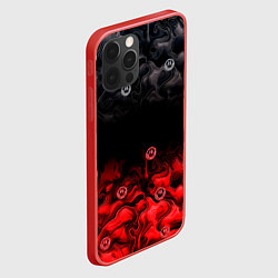 Чехол для iPhone 12 Pro Max Генезис абстракция и смайлы, цвет: 3D-красный — фото 2