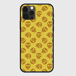 Чехол для iPhone 12 Pro Max Черепа квадратные, цвет: 3D-черный