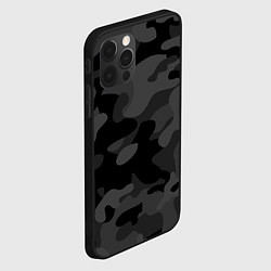Чехол для iPhone 12 Pro Max Черный ночной камуфляж, цвет: 3D-черный — фото 2