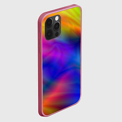 Чехол для iPhone 12 Pro Max Оранжево-синяя туманность, цвет: 3D-малиновый — фото 2