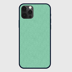 Чехол для iPhone 12 Pro Max Нежно зеленый в елочку, цвет: 3D-черный