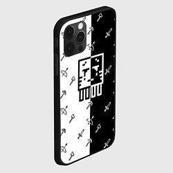 Чехол для iPhone 12 Pro Max Майнкрафт гаст с инструментами, цвет: 3D-черный — фото 2