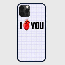 Чехол для iPhone 12 Pro Max I love you - сердце, цвет: 3D-черный