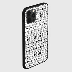 Чехол для iPhone 12 Pro Max Black pattern Wednesday Addams, цвет: 3D-черный — фото 2