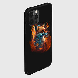 Чехол для iPhone 12 Pro Max Огненная лиса, цвет: 3D-черный — фото 2