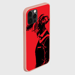 Чехол для iPhone 12 Pro Max Дэнджи в образе бензопилы, цвет: 3D-светло-розовый — фото 2