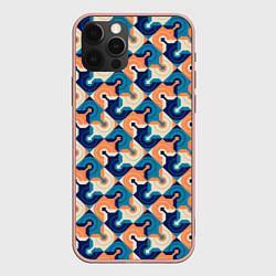 Чехол для iPhone 12 Pro Max Абстрактный орнамент, цвет: 3D-светло-розовый