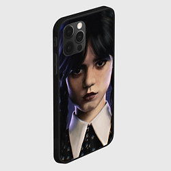 Чехол для iPhone 12 Pro Max Уэнсдэй - дочь Аддамсов, цвет: 3D-черный — фото 2