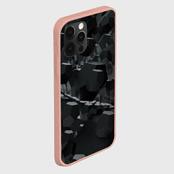 Чехол для iPhone 12 Pro Max Огромное множество тёмных кубов и шаров, цвет: 3D-светло-розовый — фото 2