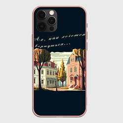 Чехол для iPhone 12 Pro Max Городок в глубинке, цвет: 3D-светло-розовый