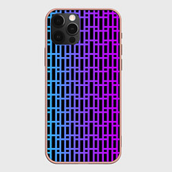 Чехол для iPhone 12 Pro Max Неоновая клетка, цвет: 3D-светло-розовый