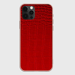 Чехол для iPhone 12 Pro Max Crocodile skin - texture - fashion, цвет: 3D-светло-розовый