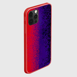 Чехол для iPhone 12 Pro Max Красные, чёрные, синие капли, цвет: 3D-красный — фото 2