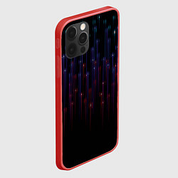 Чехол для iPhone 12 Pro Max Разноцветные лучи, цвет: 3D-красный — фото 2