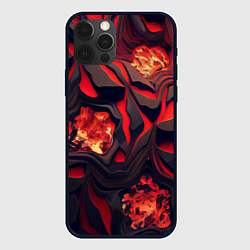 Чехол для iPhone 12 Pro Max Застывающая лава, цвет: 3D-черный