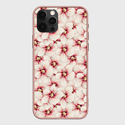 Чехол для iPhone 12 Pro Max Нежность цветов, цвет: 3D-светло-розовый