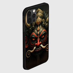 Чехол для iPhone 12 Pro Max Индейская страшная маска, цвет: 3D-черный — фото 2