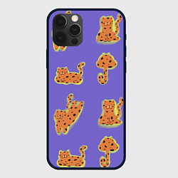 Чехол для iPhone 12 Pro Max Принт с леопардами, цвет: 3D-черный