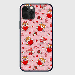 Чехол для iPhone 12 Pro Max Влюбленные тигрята, цвет: 3D-черный