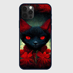 Чехол для iPhone 12 Pro Max Dark cat, цвет: 3D-черный