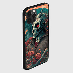 Чехол для iPhone 12 Pro Max Череп самурая, цвет: 3D-черный — фото 2