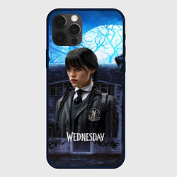 Чехол для iPhone 12 Pro Max Уэнсдэй: таинственный замок, цвет: 3D-черный