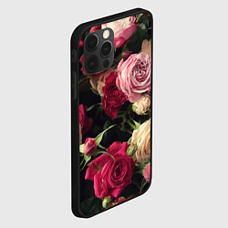 Чехол для iPhone 12 Pro Max Нежные кустовые розы, цвет: 3D-черный — фото 2