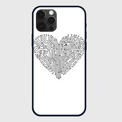 Чехол для iPhone 12 Pro Max Heart neurons, цвет: 3D-черный