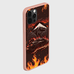 Чехол для iPhone 12 Pro Max Nissan Skyline in fire, цвет: 3D-светло-розовый — фото 2