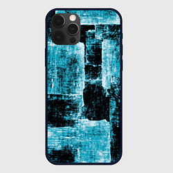 Чехол для iPhone 12 Pro Max Голубой абстракт, цвет: 3D-черный