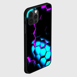 Чехол для iPhone 12 Pro Max Неоновая броня fortnite, цвет: 3D-черный — фото 2