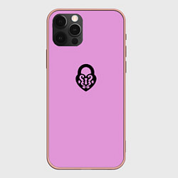 Чехол для iPhone 12 Pro Max Замочек к ключику розовый, цвет: 3D-светло-розовый
