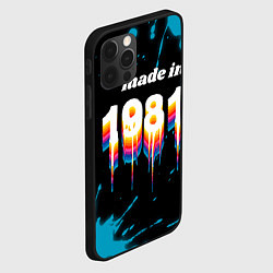 Чехол для iPhone 12 Pro Max Made in 1981: liquid art, цвет: 3D-черный — фото 2