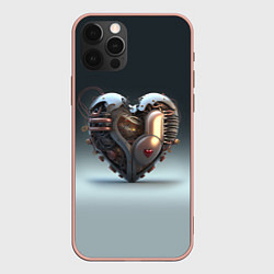 Чехол для iPhone 12 Pro Max Кибер сердце, цвет: 3D-светло-розовый