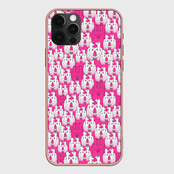 Чехол для iPhone 12 Pro Max Пары сердечные, цвет: 3D-светло-розовый