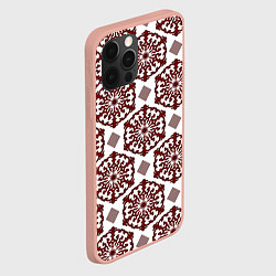 Чехол для iPhone 12 Pro Max Ромб и орнамент, цвет: 3D-светло-розовый — фото 2