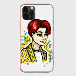 Чехол для iPhone 12 Pro Max Jungkook aidol, цвет: 3D-светло-розовый