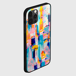 Чехол для iPhone 12 Pro Max Живописные мазки краски, цвет: 3D-черный — фото 2