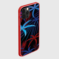 Чехол для iPhone 12 Pro Max Листья пальмы, цвет: 3D-красный — фото 2