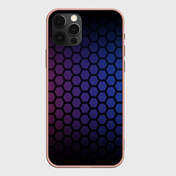 Чехол для iPhone 12 Pro Max Abstract hexagon fon, цвет: 3D-светло-розовый