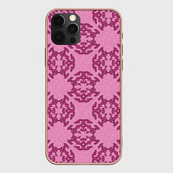Чехол для iPhone 12 Pro Max Розовая витиеватая загогулина, цвет: 3D-светло-розовый