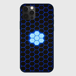 Чехол для iPhone 12 Pro Max Сталь железные соты абстрактные, цвет: 3D-черный